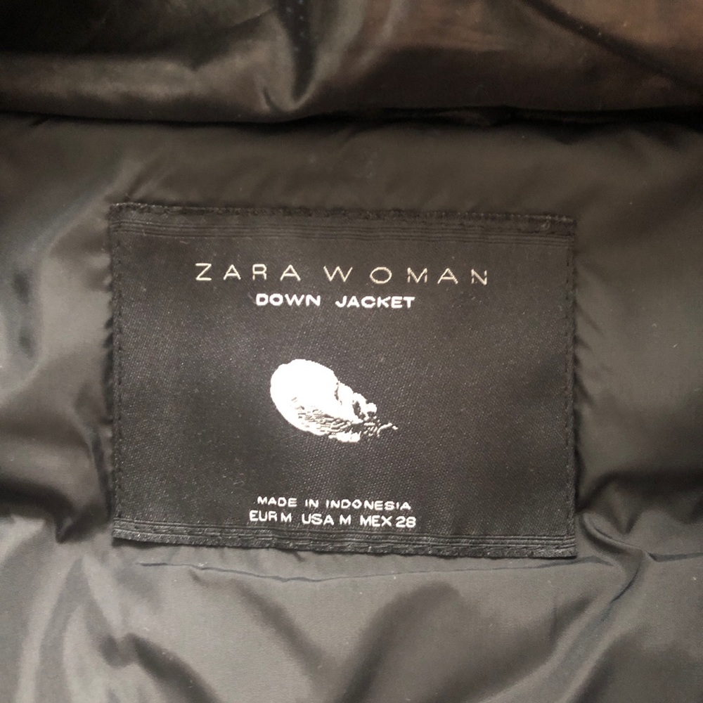 Brand Zara Black Puffer Ski Jacket - Picture 4 of 8